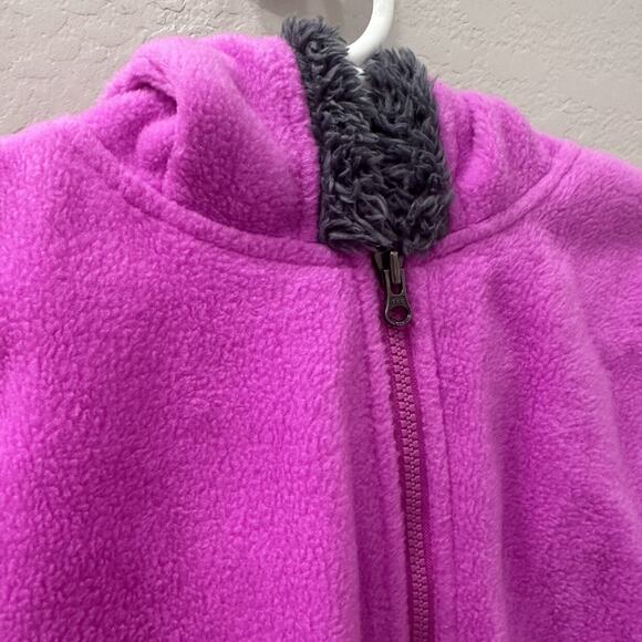 Columbia Hot Pink Fleece Bear Hooded Bunting - Picture 3 of 10